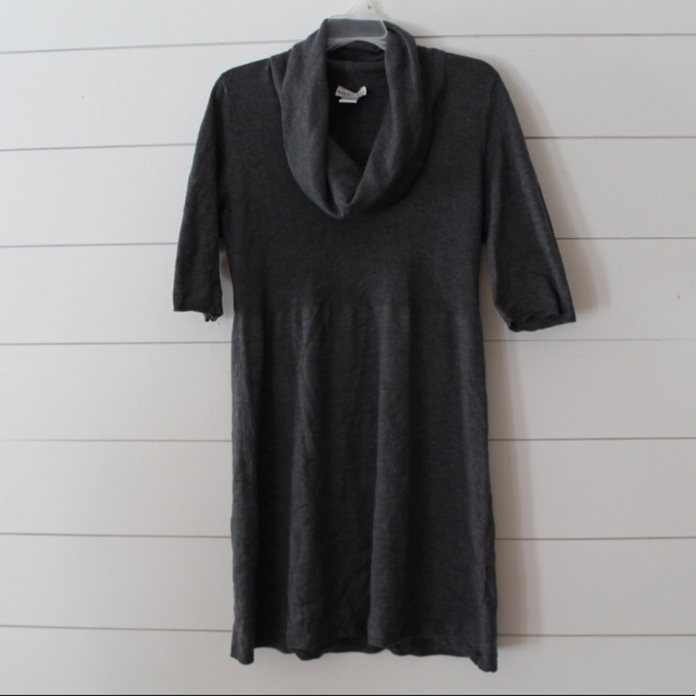 Cowl neck sweater dress